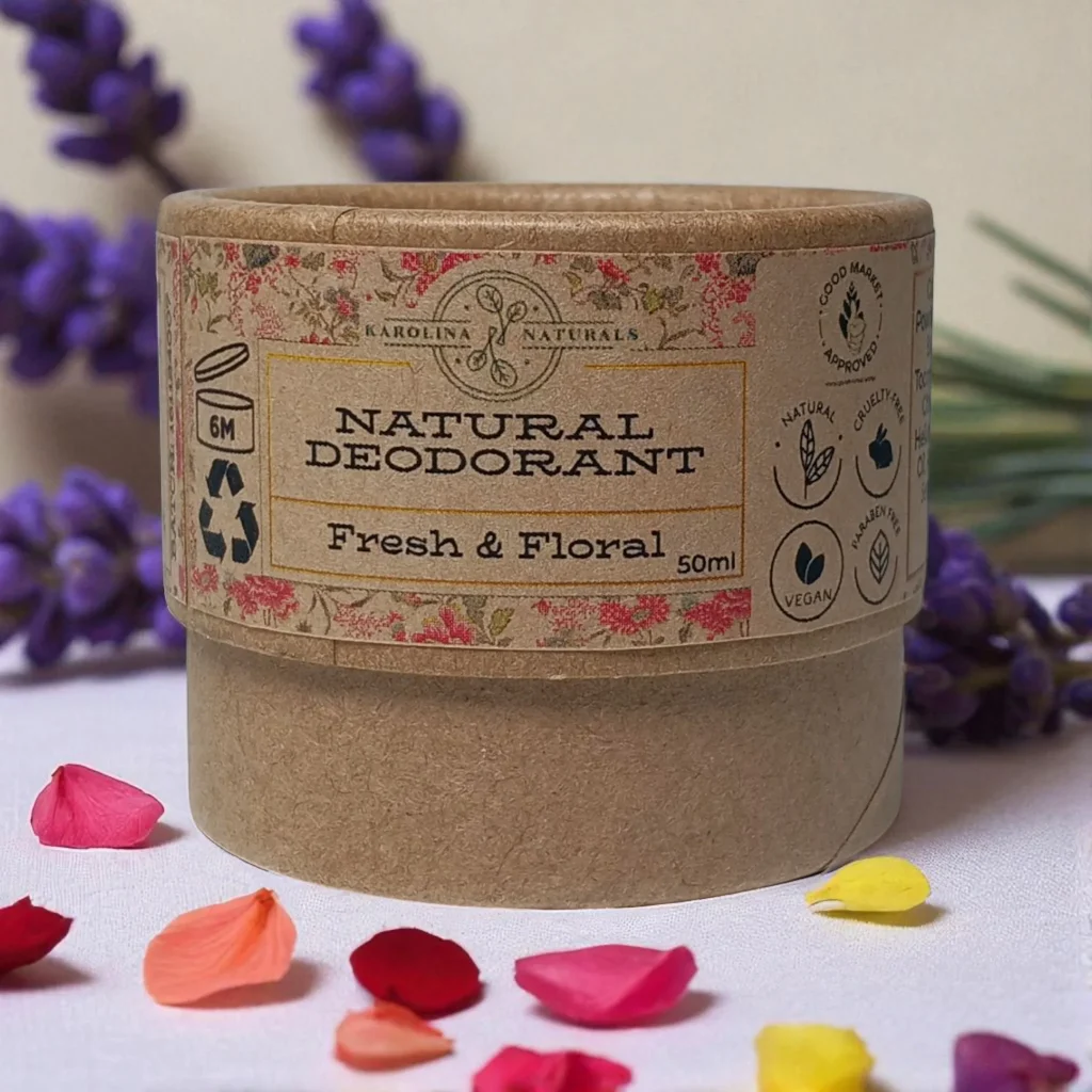 Natural Deodorant UK: Eco, Vegan & Skin-Friendly Odour Protection 9 Fresh & Floral natural deodorant cream – gentle, vegan, zero-waste packaging