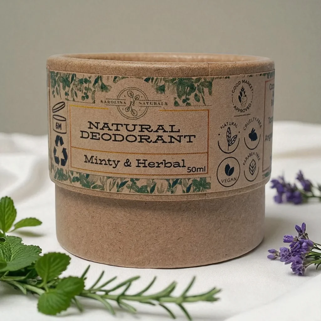 Aluminium Free Men’s Deodorants: What to Know & Why It Matters 1 Natural Minty & Herbal Deodorant - Cooling peppermint with eucalyptus and rosemary for a refreshing finish. unisex aluminium free men's deodorant