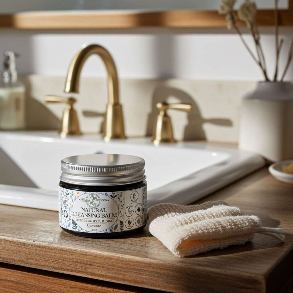 Gentle Cleansing Balm Unscented 2 Fragrance free cleansing balm with cleansing cloth – natural face cleanser