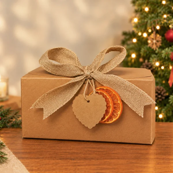 large christmas gift wrapping, eco, home compostable, zero waste - Karolina Naturals