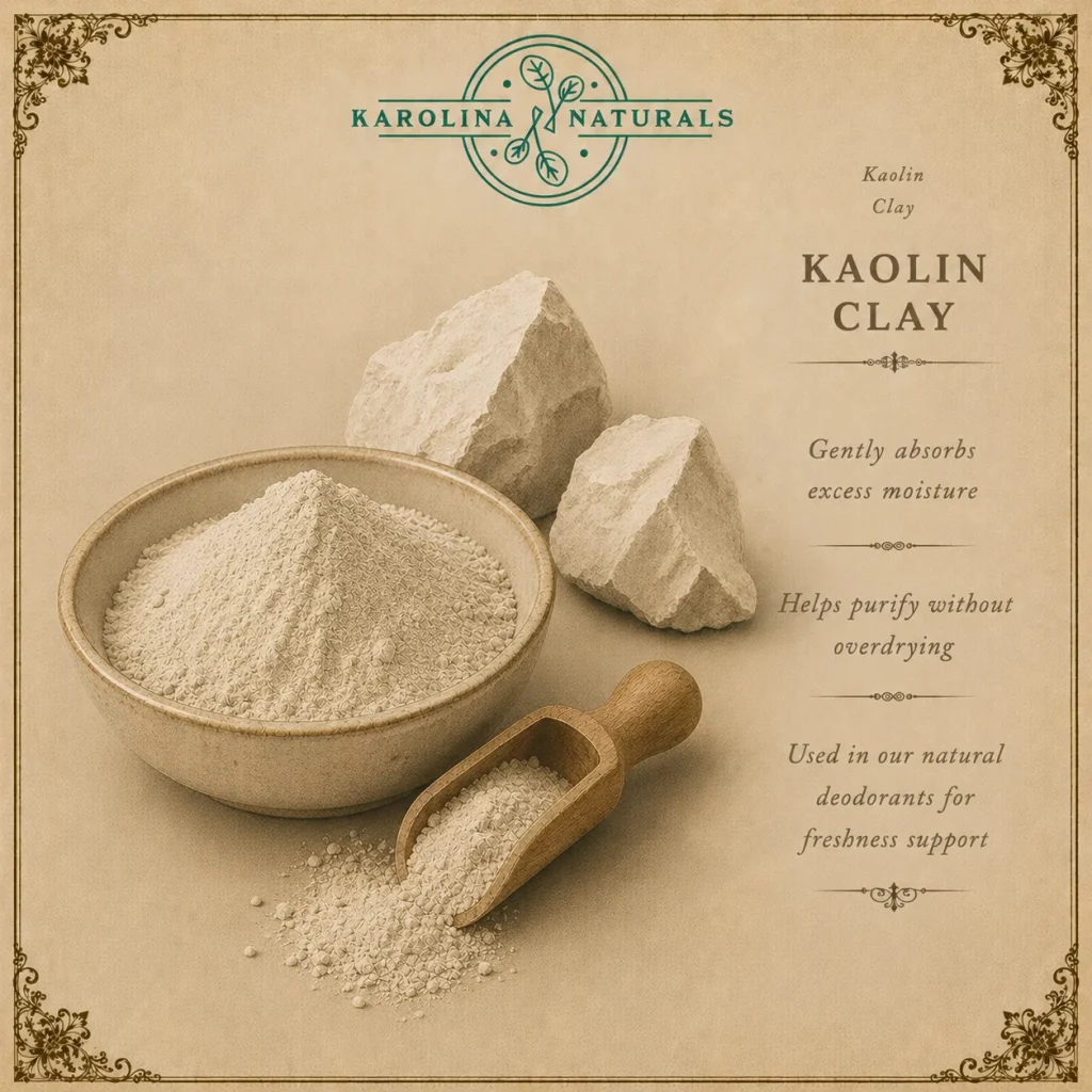 Vintage apothecary illustration of kaolin clay - Karoilina Naturals
