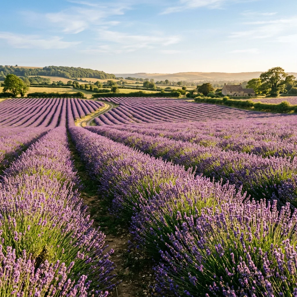 A beautiful lavender field in the English countryside