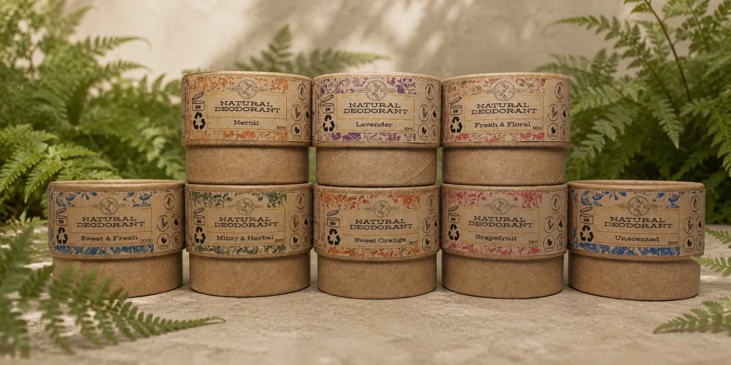 Karolina Naturals Home Compostable Skincare Packaging For Natural Deodorants